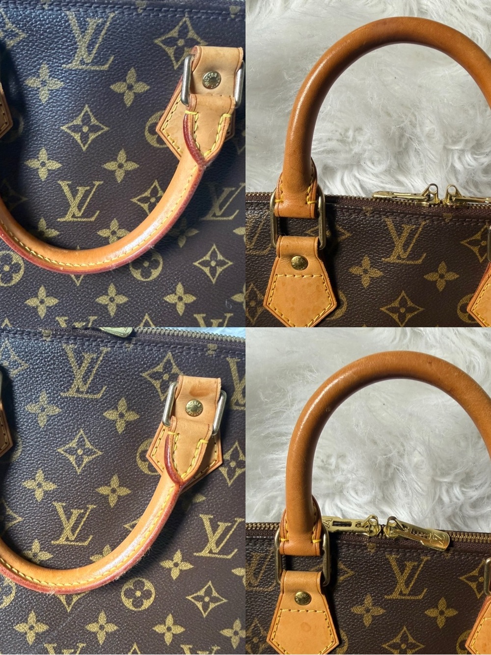 Louis Vuitton Brown Monogram Alma Satchel with Vachetta Trim - Picture 9 of 15
